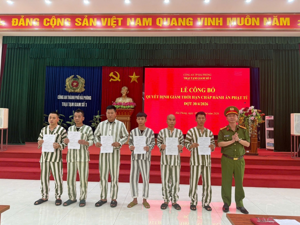 47 phạm nhân tại Trại tạm giam số 1 CATP Hải Phòng được giảm án